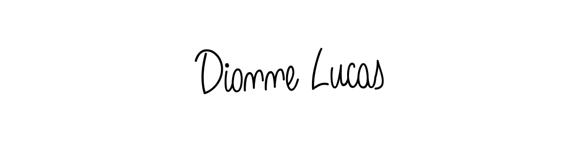 Dionne Lucas stylish signature style. Best Handwritten Sign (Angelique-Rose-font-FFP) for my name. Handwritten Signature Collection Ideas for my name Dionne Lucas. Dionne Lucas signature style 5 images and pictures png