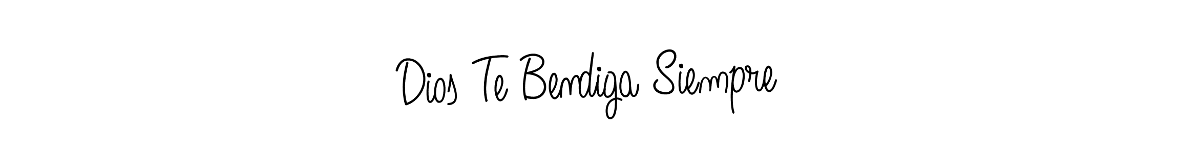 if you are searching for the best signature style for your name Dios Te Bendiga Siempre. so please give up your signature search. here we have designed multiple signature styles  using Angelique-Rose-font-FFP. Dios Te Bendiga Siempre signature style 5 images and pictures png