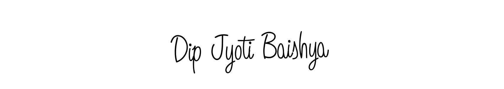 Dip Jyoti Baishya stylish signature style. Best Handwritten Sign (Angelique-Rose-font-FFP) for my name. Handwritten Signature Collection Ideas for my name Dip Jyoti Baishya. Dip Jyoti Baishya signature style 5 images and pictures png