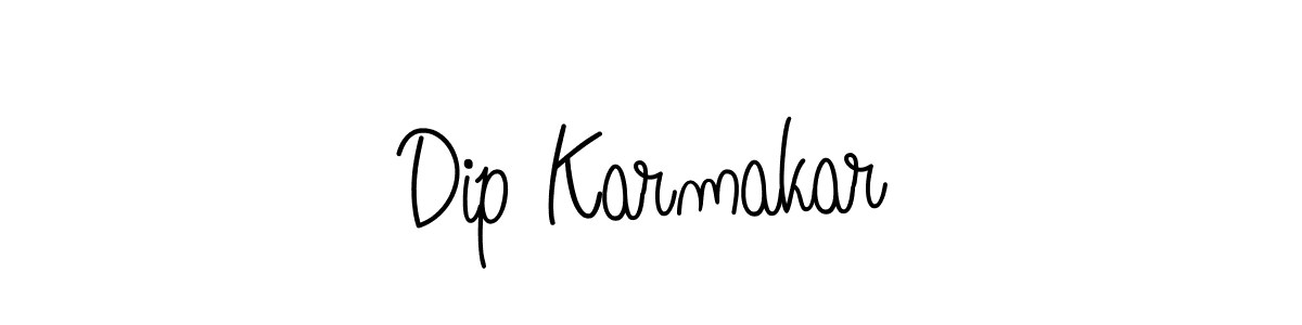 Dip Karmakar stylish signature style. Best Handwritten Sign (Angelique-Rose-font-FFP) for my name. Handwritten Signature Collection Ideas for my name Dip Karmakar. Dip Karmakar signature style 5 images and pictures png