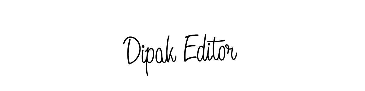 The best way (Angelique-Rose-font-FFP) to make a short signature is to pick only two or three words in your name. The name Dipak Editor include a total of six letters. For converting this name. Dipak Editor signature style 5 images and pictures png