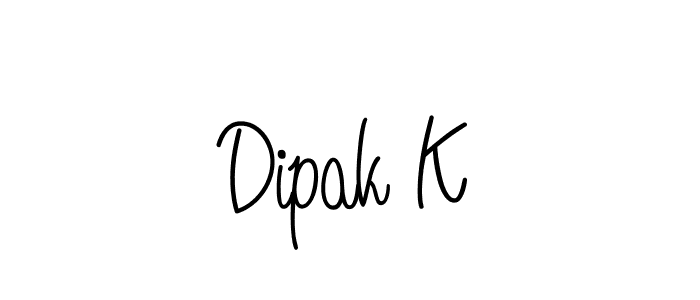 Once you've used our free online signature maker to create your best signature Angelique-Rose-font-FFP style, it's time to enjoy all of the benefits that Dipak K name signing documents. Dipak K signature style 5 images and pictures png