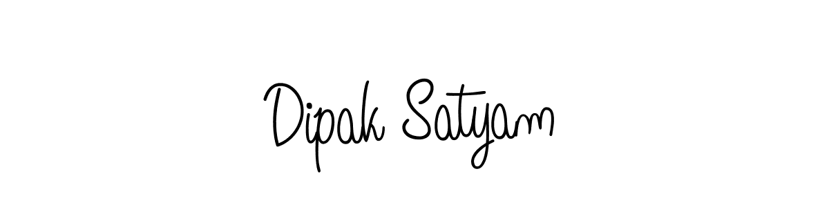 Use a signature maker to create a handwritten signature online. With this signature software, you can design (Angelique-Rose-font-FFP) your own signature for name Dipak Satyam. Dipak Satyam signature style 5 images and pictures png