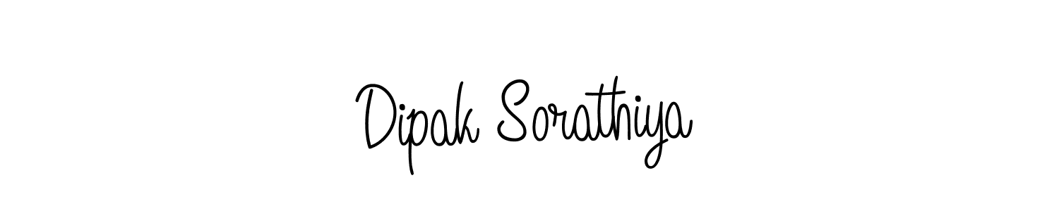 Create a beautiful signature design for name Dipak Sorathiya. With this signature (Angelique-Rose-font-FFP) fonts, you can make a handwritten signature for free. Dipak Sorathiya signature style 5 images and pictures png