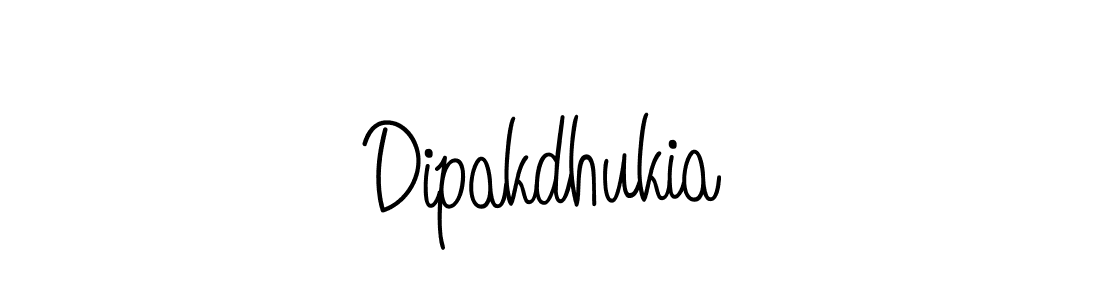 Make a beautiful signature design for name Dipakdhukia. With this signature (Angelique-Rose-font-FFP) style, you can create a handwritten signature for free. Dipakdhukia signature style 5 images and pictures png