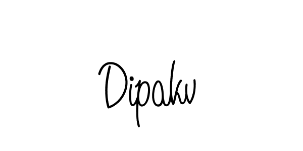 Design your own signature with our free online signature maker. With this signature software, you can create a handwritten (Angelique-Rose-font-FFP) signature for name Dipakv. Dipakv signature style 5 images and pictures png