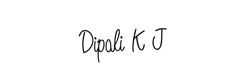 Design your own signature with our free online signature maker. With this signature software, you can create a handwritten (Angelique-Rose-font-FFP) signature for name Dipali K J. Dipali K J signature style 5 images and pictures png