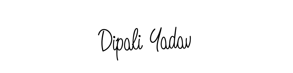 You should practise on your own different ways (Angelique-Rose-font-FFP) to write your name (Dipali Yadav) in signature. don't let someone else do it for you. Dipali Yadav signature style 5 images and pictures png