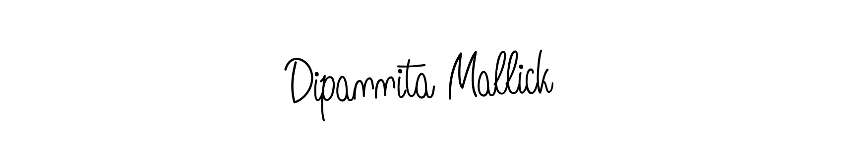 Design your own signature with our free online signature maker. With this signature software, you can create a handwritten (Angelique-Rose-font-FFP) signature for name Dipannita Mallick. Dipannita Mallick signature style 5 images and pictures png