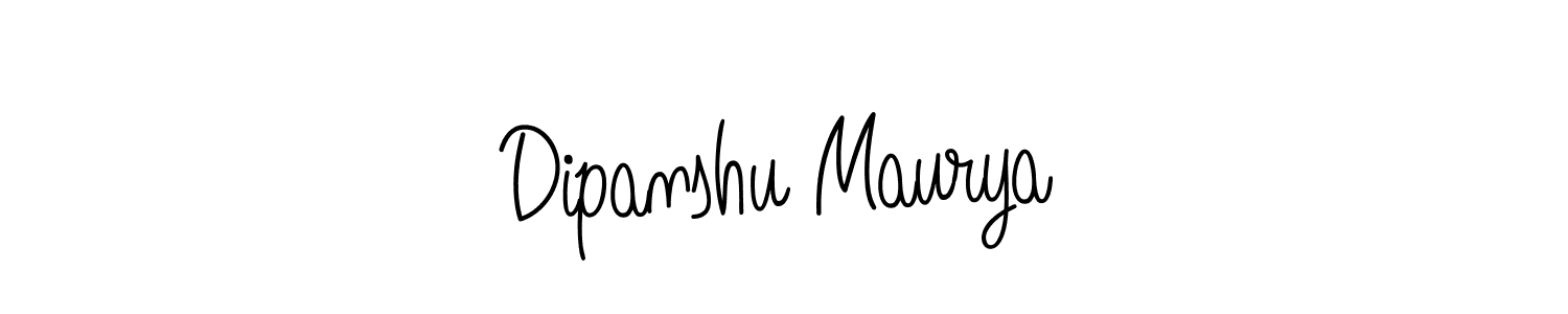 How to make Dipanshu Maurya name signature. Use Angelique-Rose-font-FFP style for creating short signs online. This is the latest handwritten sign. Dipanshu Maurya signature style 5 images and pictures png