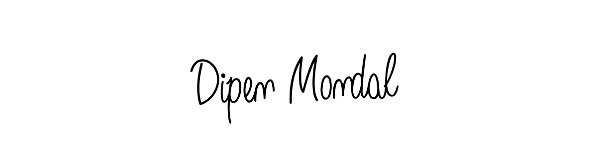 Dipen Mondal stylish signature style. Best Handwritten Sign (Angelique-Rose-font-FFP) for my name. Handwritten Signature Collection Ideas for my name Dipen Mondal. Dipen Mondal signature style 5 images and pictures png