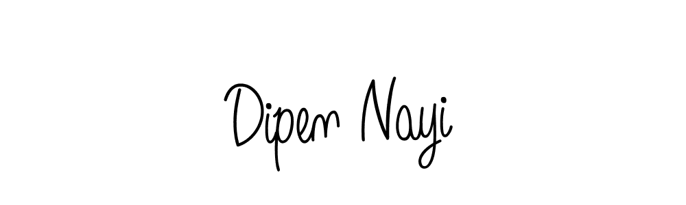 The best way (Angelique-Rose-font-FFP) to make a short signature is to pick only two or three words in your name. The name Dipen Nayi include a total of six letters. For converting this name. Dipen Nayi signature style 5 images and pictures png