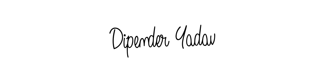 How to make Dipender Yadav signature? Angelique-Rose-font-FFP is a professional autograph style. Create handwritten signature for Dipender Yadav name. Dipender Yadav signature style 5 images and pictures png