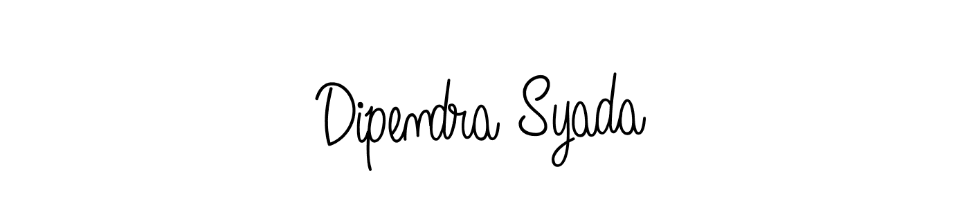 Create a beautiful signature design for name Dipendra Syada. With this signature (Angelique-Rose-font-FFP) fonts, you can make a handwritten signature for free. Dipendra Syada signature style 5 images and pictures png