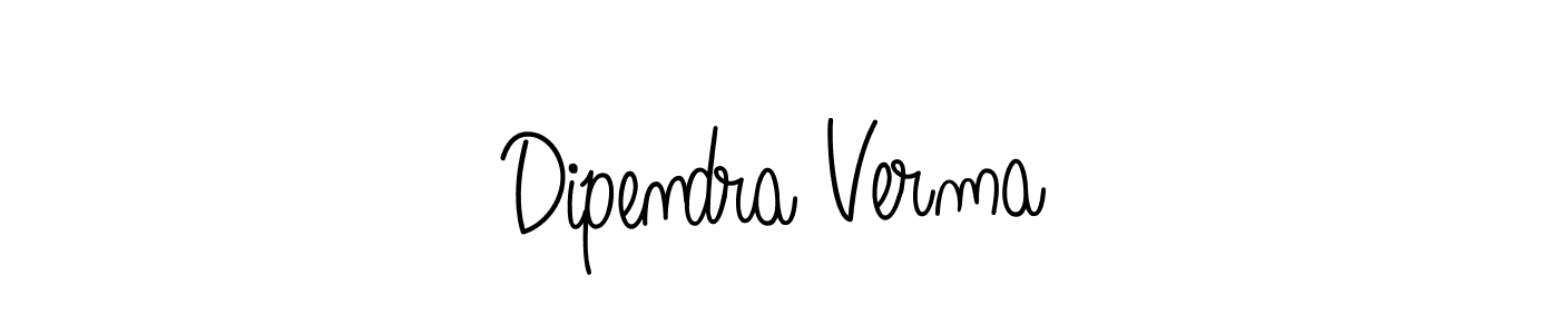Dipendra Verma stylish signature style. Best Handwritten Sign (Angelique-Rose-font-FFP) for my name. Handwritten Signature Collection Ideas for my name Dipendra Verma. Dipendra Verma signature style 5 images and pictures png