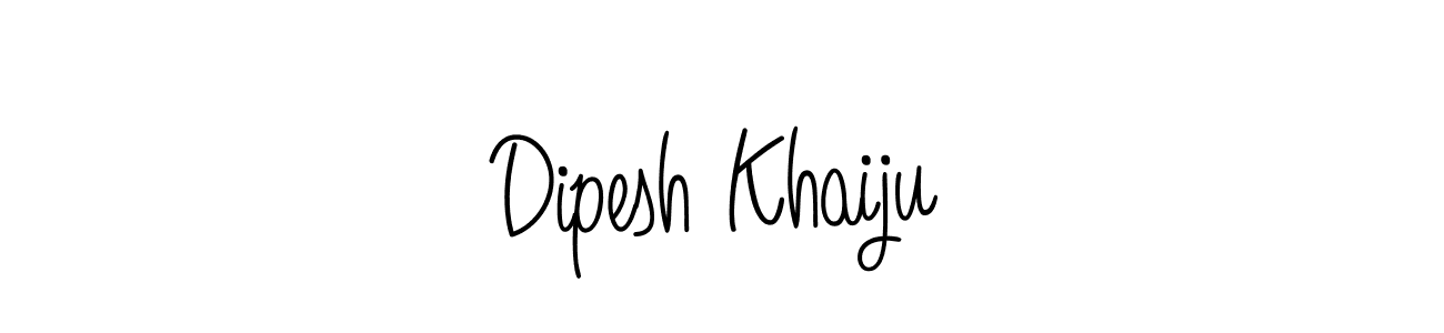 You should practise on your own different ways (Angelique-Rose-font-FFP) to write your name (Dipesh Khaiju) in signature. don't let someone else do it for you. Dipesh Khaiju signature style 5 images and pictures png