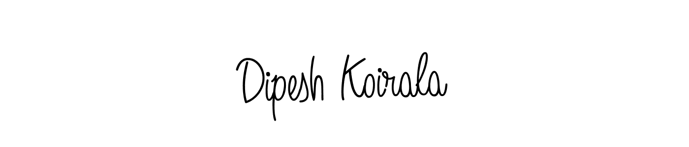The best way (Angelique-Rose-font-FFP) to make a short signature is to pick only two or three words in your name. The name Dipesh Koirala include a total of six letters. For converting this name. Dipesh Koirala signature style 5 images and pictures png