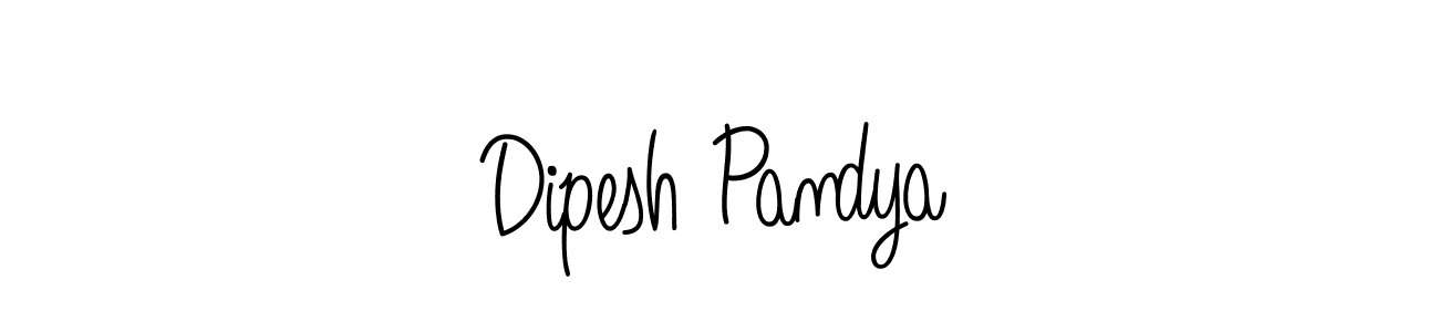 How to make Dipesh Pandya name signature. Use Angelique-Rose-font-FFP style for creating short signs online. This is the latest handwritten sign. Dipesh Pandya signature style 5 images and pictures png