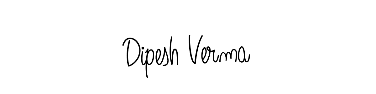 Use a signature maker to create a handwritten signature online. With this signature software, you can design (Angelique-Rose-font-FFP) your own signature for name Dipesh Verma. Dipesh Verma signature style 5 images and pictures png