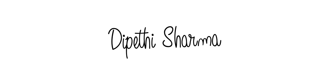 Make a beautiful signature design for name Dipethi Sharma. With this signature (Angelique-Rose-font-FFP) style, you can create a handwritten signature for free. Dipethi Sharma signature style 5 images and pictures png