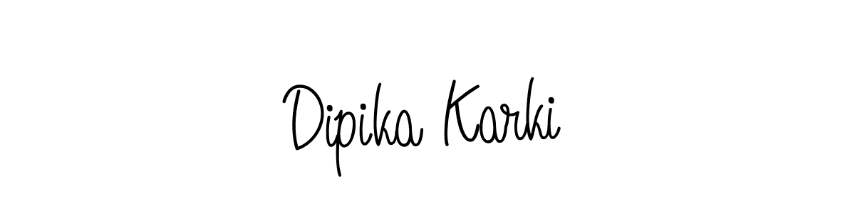 Dipika Karki stylish signature style. Best Handwritten Sign (Angelique-Rose-font-FFP) for my name. Handwritten Signature Collection Ideas for my name Dipika Karki. Dipika Karki signature style 5 images and pictures png