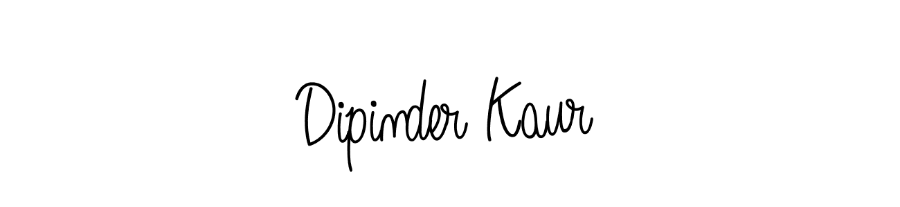 How to make Dipinder Kaur name signature. Use Angelique-Rose-font-FFP style for creating short signs online. This is the latest handwritten sign. Dipinder Kaur signature style 5 images and pictures png