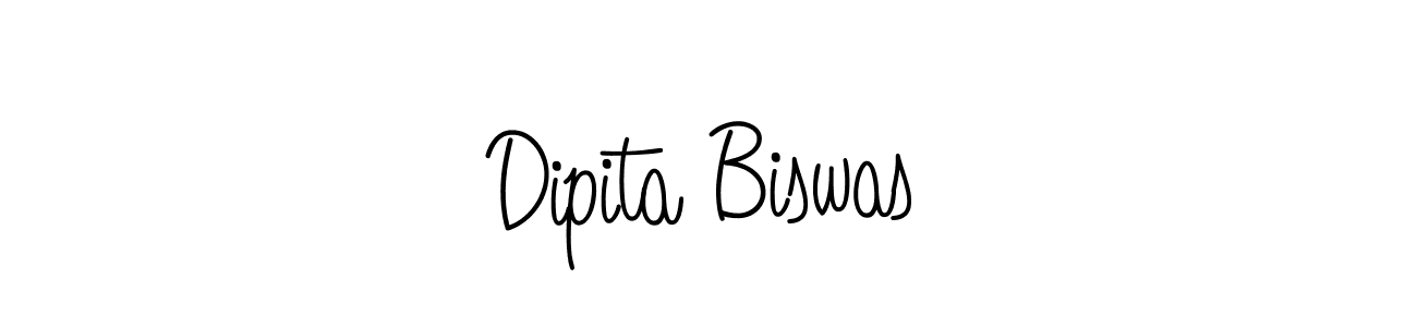 Use a signature maker to create a handwritten signature online. With this signature software, you can design (Angelique-Rose-font-FFP) your own signature for name Dipita Biswas. Dipita Biswas signature style 5 images and pictures png