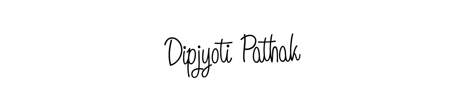 Create a beautiful signature design for name Dipjyoti Pathak. With this signature (Angelique-Rose-font-FFP) fonts, you can make a handwritten signature for free. Dipjyoti Pathak signature style 5 images and pictures png