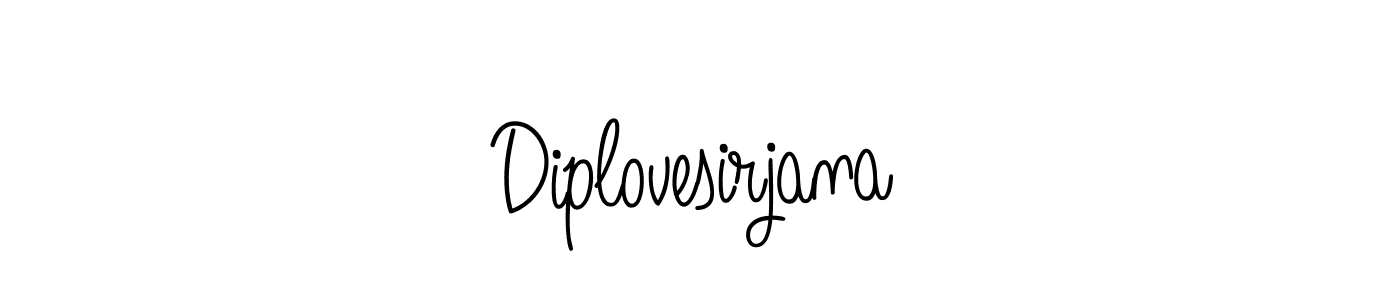 Diplovesirjana stylish signature style. Best Handwritten Sign (Angelique-Rose-font-FFP) for my name. Handwritten Signature Collection Ideas for my name Diplovesirjana. Diplovesirjana signature style 5 images and pictures png
