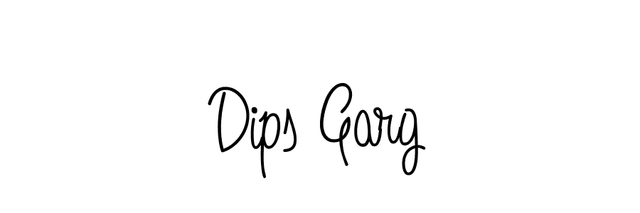 Create a beautiful signature design for name Dips Garg. With this signature (Angelique-Rose-font-FFP) fonts, you can make a handwritten signature for free. Dips Garg signature style 5 images and pictures png