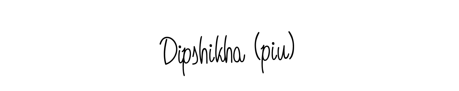 How to make Dipshikha (piu) signature? Angelique-Rose-font-FFP is a professional autograph style. Create handwritten signature for Dipshikha (piu) name. Dipshikha (piu) signature style 5 images and pictures png