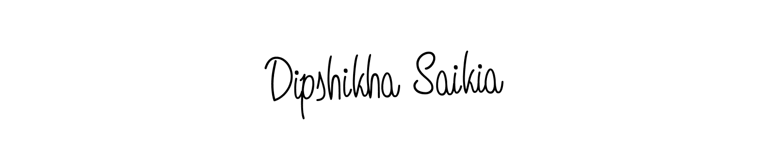 Make a beautiful signature design for name Dipshikha Saikia. With this signature (Angelique-Rose-font-FFP) style, you can create a handwritten signature for free. Dipshikha Saikia signature style 5 images and pictures png