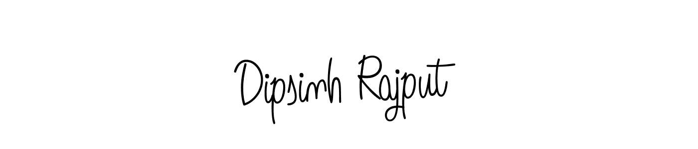 Use a signature maker to create a handwritten signature online. With this signature software, you can design (Angelique-Rose-font-FFP) your own signature for name Dipsinh Rajput. Dipsinh Rajput signature style 5 images and pictures png