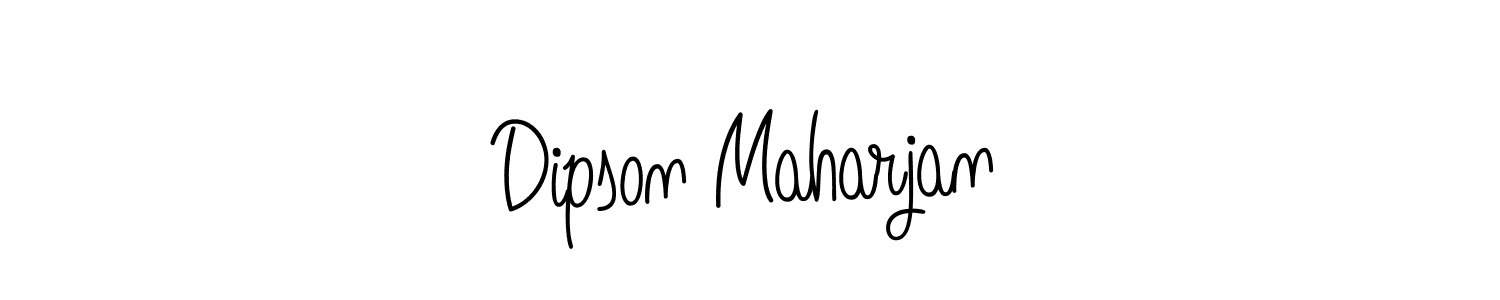 You should practise on your own different ways (Angelique-Rose-font-FFP) to write your name (Dipson Maharjan) in signature. don't let someone else do it for you. Dipson Maharjan signature style 5 images and pictures png