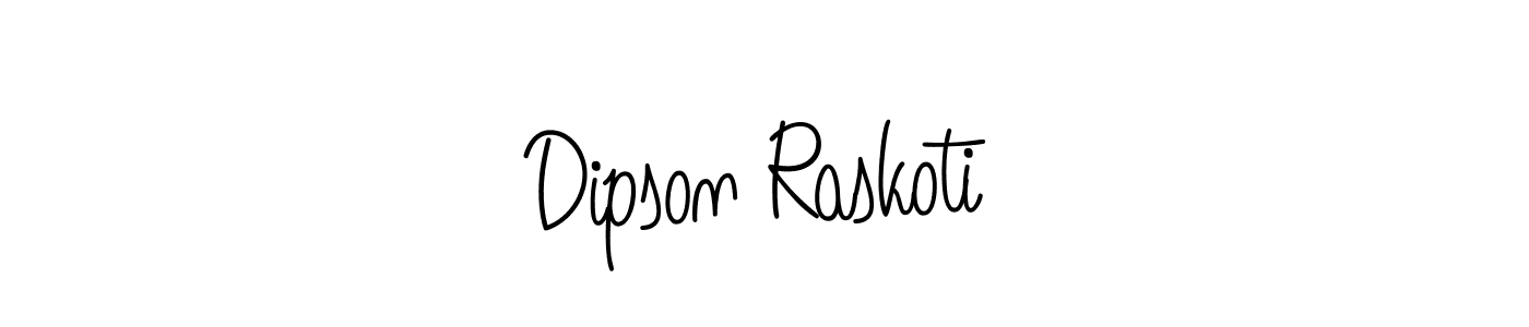 Create a beautiful signature design for name Dipson Raskoti. With this signature (Angelique-Rose-font-FFP) fonts, you can make a handwritten signature for free. Dipson Raskoti signature style 5 images and pictures png