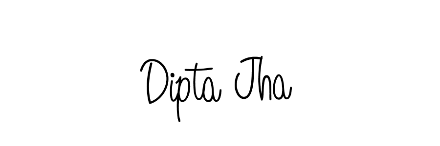 Use a signature maker to create a handwritten signature online. With this signature software, you can design (Angelique-Rose-font-FFP) your own signature for name Dipta Jha. Dipta Jha signature style 5 images and pictures png