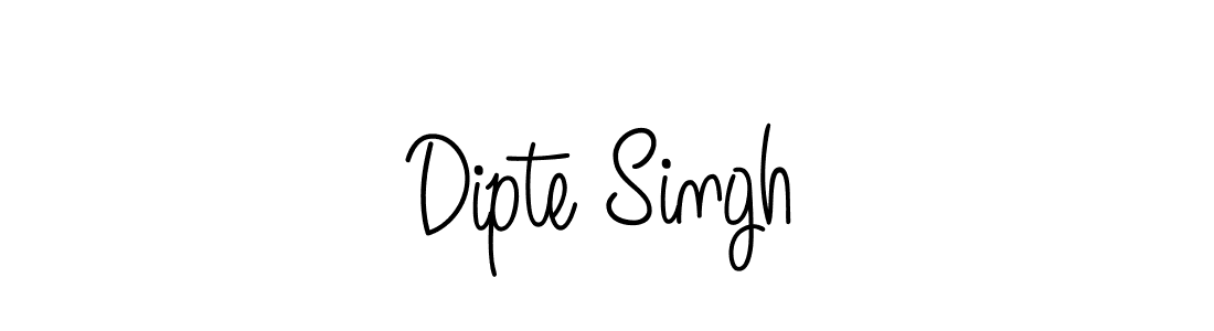 You should practise on your own different ways (Angelique-Rose-font-FFP) to write your name (Dipte Singh) in signature. don't let someone else do it for you. Dipte Singh signature style 5 images and pictures png