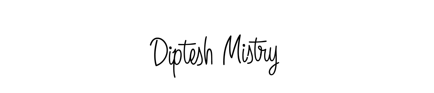 You should practise on your own different ways (Angelique-Rose-font-FFP) to write your name (Diptesh Mistry) in signature. don't let someone else do it for you. Diptesh Mistry signature style 5 images and pictures png