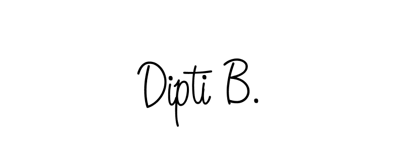 Design your own signature with our free online signature maker. With this signature software, you can create a handwritten (Angelique-Rose-font-FFP) signature for name Dipti B.. Dipti B. signature style 5 images and pictures png