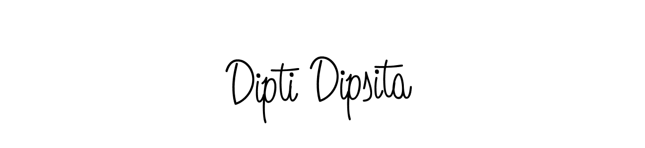 The best way (Angelique-Rose-font-FFP) to make a short signature is to pick only two or three words in your name. The name Dipti Dipsita include a total of six letters. For converting this name. Dipti Dipsita signature style 5 images and pictures png