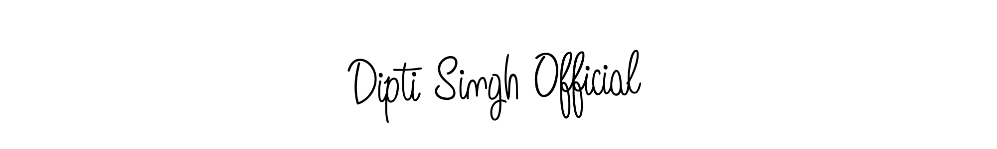 Create a beautiful signature design for name Dipti Singh Official. With this signature (Angelique-Rose-font-FFP) fonts, you can make a handwritten signature for free. Dipti Singh Official signature style 5 images and pictures png