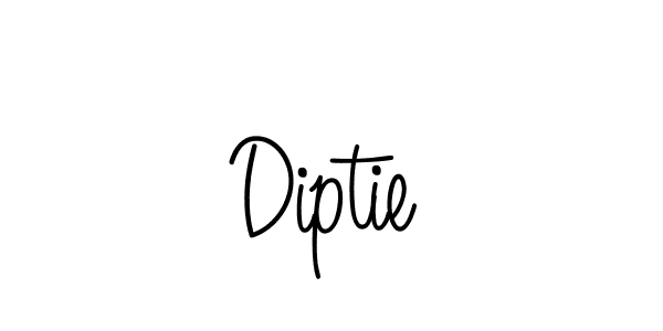 Use a signature maker to create a handwritten signature online. With this signature software, you can design (Angelique-Rose-font-FFP) your own signature for name Diptie. Diptie signature style 5 images and pictures png