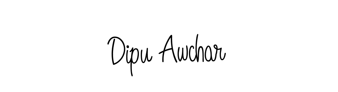 Dipu Awchar stylish signature style. Best Handwritten Sign (Angelique-Rose-font-FFP) for my name. Handwritten Signature Collection Ideas for my name Dipu Awchar. Dipu Awchar signature style 5 images and pictures png