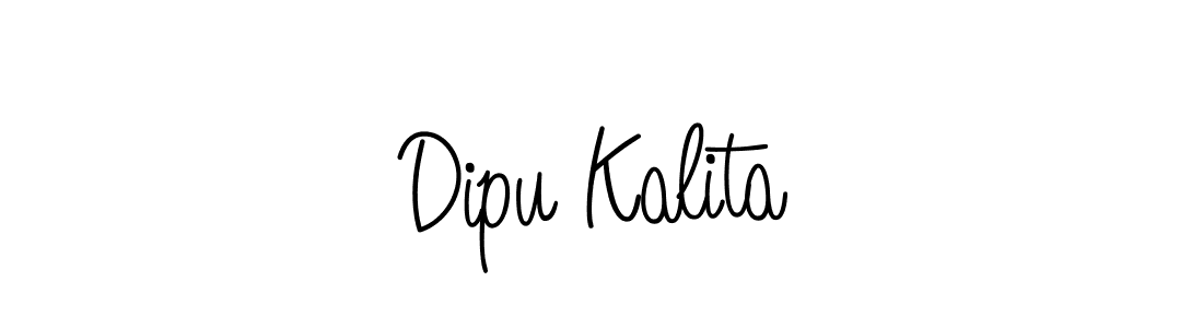 Dipu Kalita stylish signature style. Best Handwritten Sign (Angelique-Rose-font-FFP) for my name. Handwritten Signature Collection Ideas for my name Dipu Kalita. Dipu Kalita signature style 5 images and pictures png