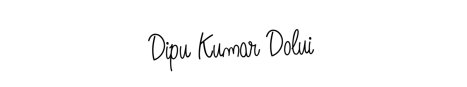 The best way (Angelique-Rose-font-FFP) to make a short signature is to pick only two or three words in your name. The name Dipu Kumar Dolui include a total of six letters. For converting this name. Dipu Kumar Dolui signature style 5 images and pictures png