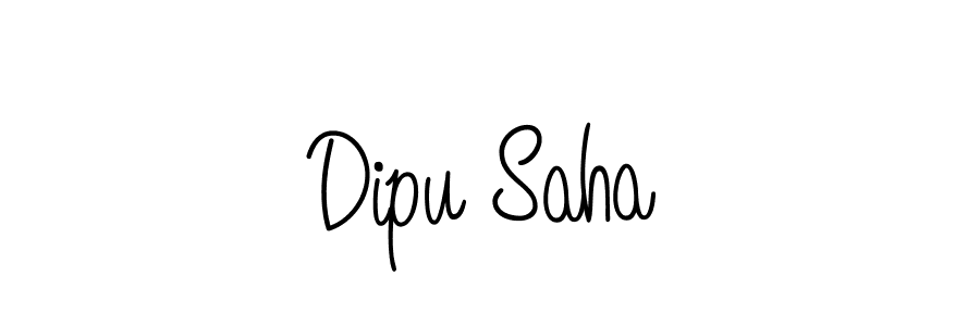 Design your own signature with our free online signature maker. With this signature software, you can create a handwritten (Angelique-Rose-font-FFP) signature for name Dipu Saha. Dipu Saha signature style 5 images and pictures png