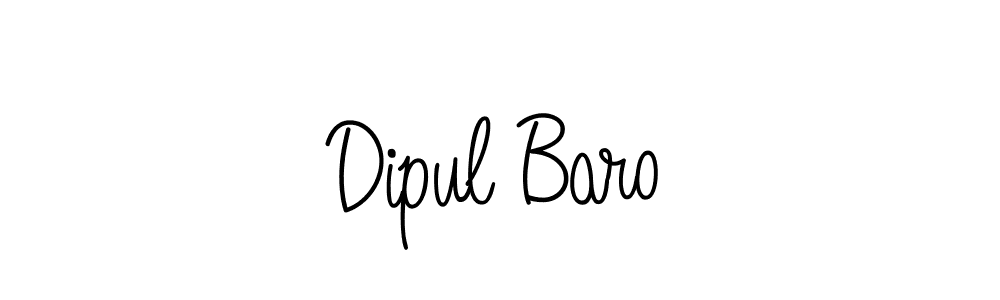 Make a beautiful signature design for name Dipul Baro. With this signature (Angelique-Rose-font-FFP) style, you can create a handwritten signature for free. Dipul Baro signature style 5 images and pictures png