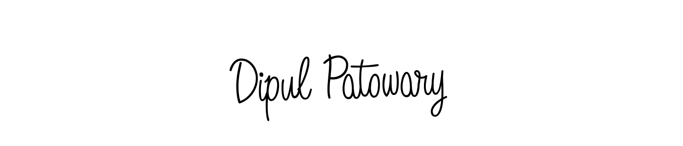 Dipul Patowary stylish signature style. Best Handwritten Sign (Angelique-Rose-font-FFP) for my name. Handwritten Signature Collection Ideas for my name Dipul Patowary. Dipul Patowary signature style 5 images and pictures png