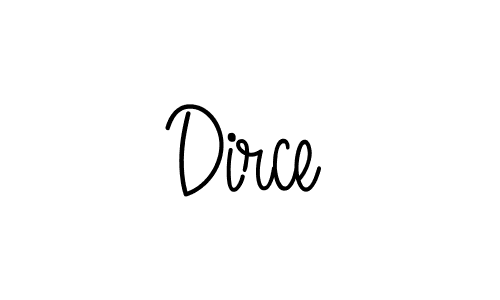 Create a beautiful signature design for name Dirce. With this signature (Angelique-Rose-font-FFP) fonts, you can make a handwritten signature for free. Dirce signature style 5 images and pictures png