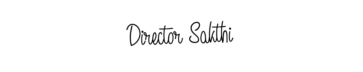 You should practise on your own different ways (Angelique-Rose-font-FFP) to write your name (Director Sakthi) in signature. don't let someone else do it for you. Director Sakthi signature style 5 images and pictures png